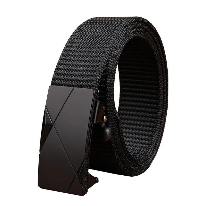 Automatischer Metallschnallen-Golfgürtel aus Canvas, gewebter Nylon-Freizeitgürtel für Herren, taktischer Gürtel für Outdoor-Sport, atmungsaktiver Jeans- und Hosen-Gürtel – Detail 19