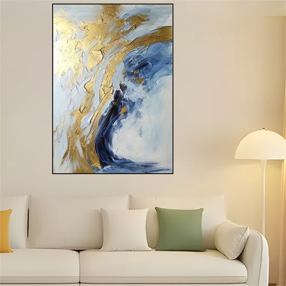 

Modern Hand-Painted Abstract Oil Painting Decor Home Decoration Paintings Frameless Aesthetic Accessories Murals For Living Room
