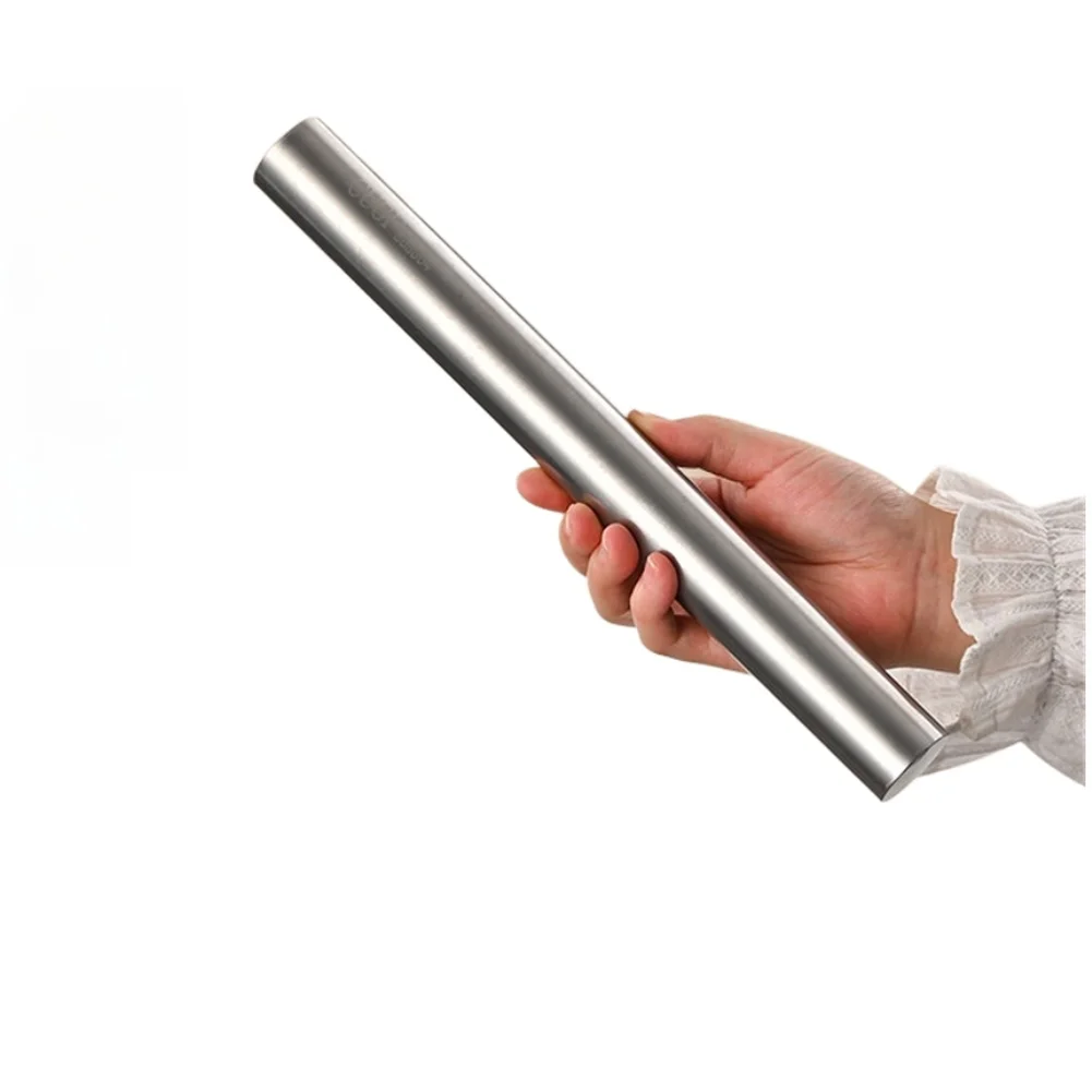 Rolling Pin Built from 304 Stainless Steel for Consistent Dough Rolling in Dumpling Making Pie Crusts and Cookie Preparation