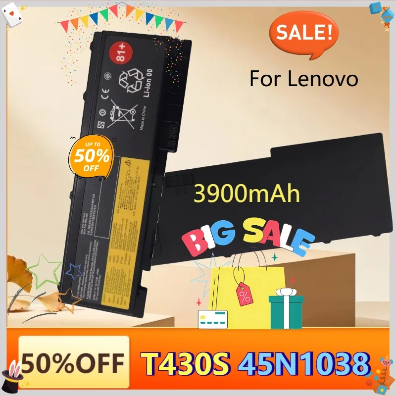 SWZY 45N1038 44Wh Laptop Battery for Lenovo ThinkPad T430S T420S T430SI T420SI Series 45N1039 45N1036 45N1037 42T4846 42T4847 0A