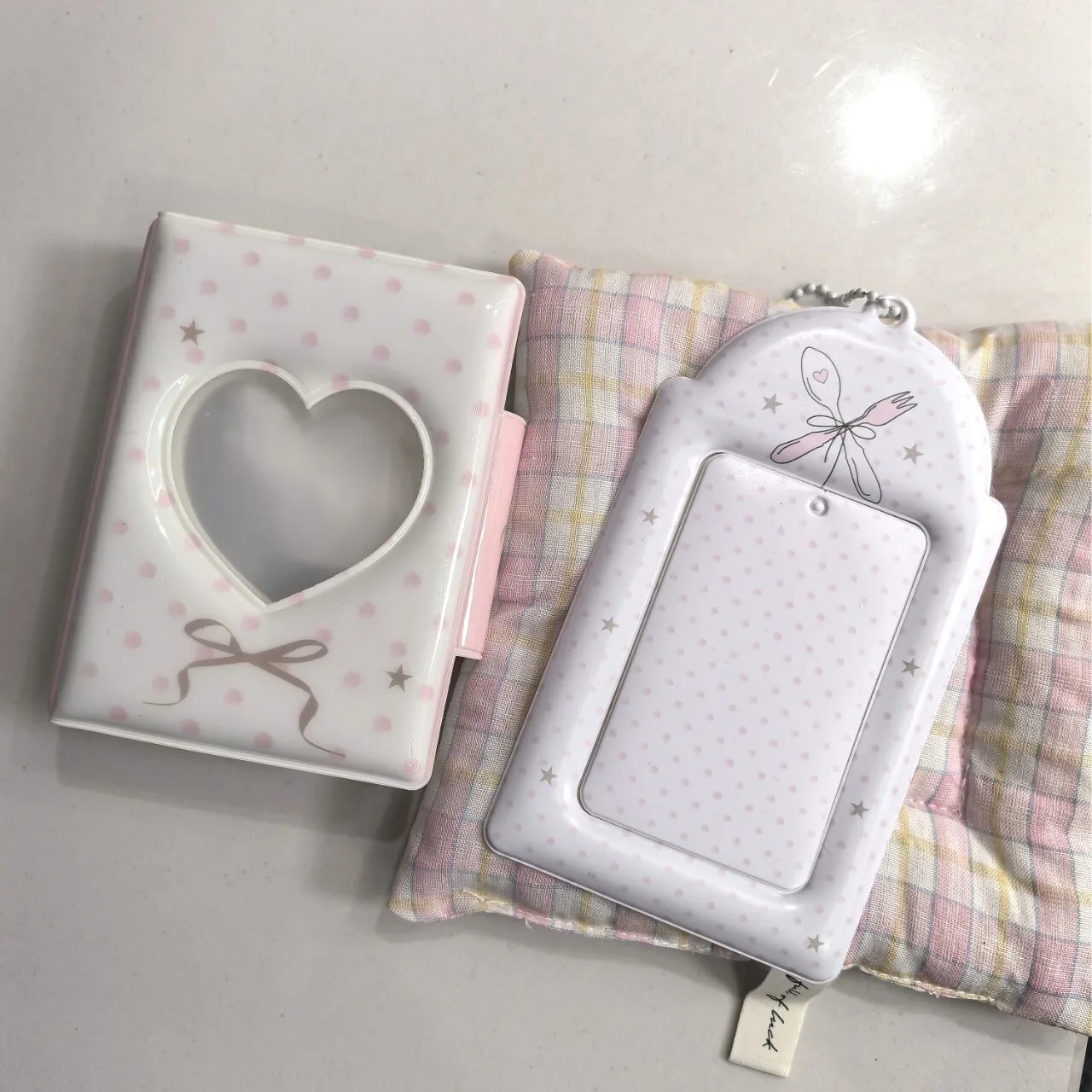 Arco nó faca e garfo Series Bag, Clip tampa, Small Card Storage, 3 "Photo Album