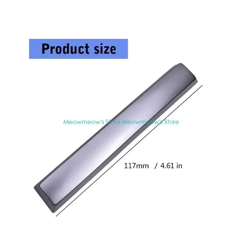 W91a Zinc Alloy 6.25U SPACBAR KEYCAP الراحة للوحة المفاتيح الميكانيكية الفضة السوداء
