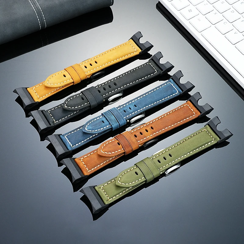 Matte Leather Watch Band for Casio Gulfmaster 5588 GWR-B1000 GWR B1000 cowhide vintage watch strap wristband bracelet Accessorie