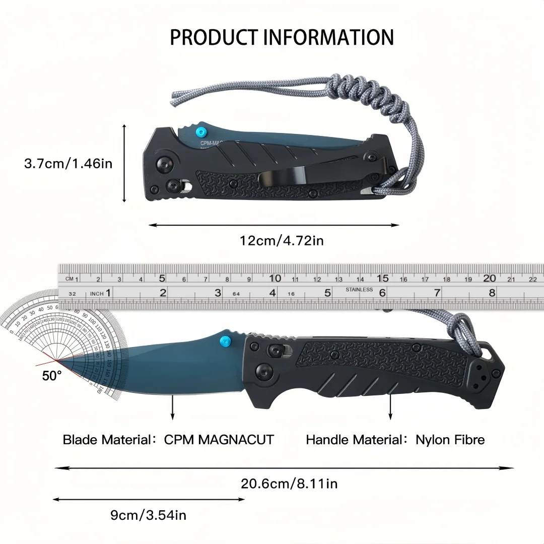سكين تكتيفولد للدفاع عن النفس للتخييم في الهواء الطلق، سكين قابل للطي BM18060، أداة متعددة الوظائف مناسبة لصيد الأسماك والهون #6