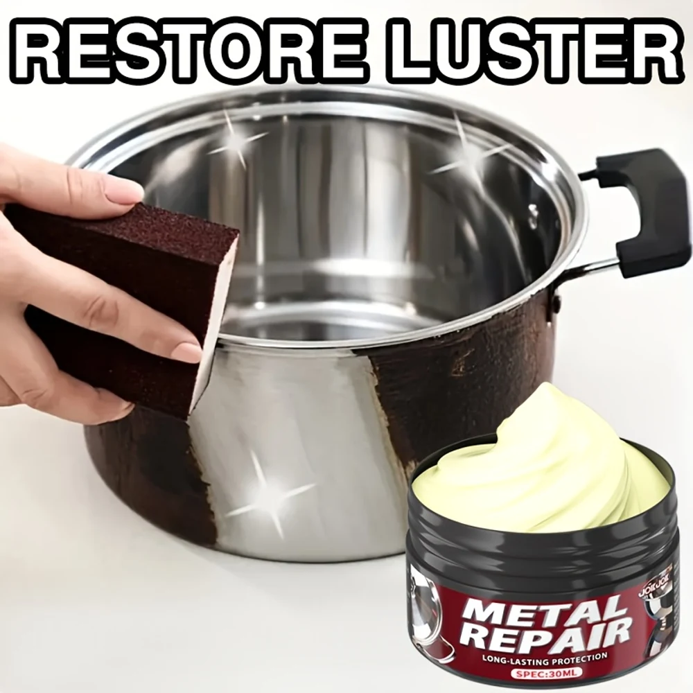 Family Polishing Paste, Suitable for Kitchen Metal, Car Metal, and Various Metal Polishing, Easy to Use,  Car Metal Polish, Quic