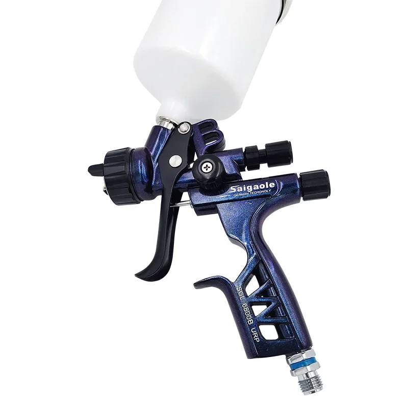 Upper Pot Spray Gun 1.3mm Auto Furniture Leather Sheet Metal Paint Spray Gun High Atomization 6800 Gravity Manual Pneumatic Tool