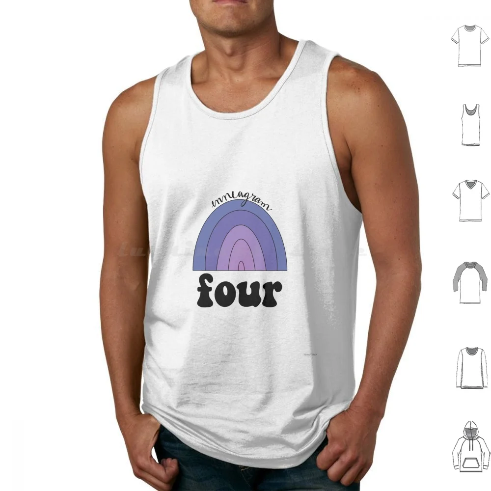 Enneagram Four Plain Rainbow Tank Tops Vest Sleeveless Enneagram Enneagram 4 Enneagram Four Rainbow Personality Test Myers