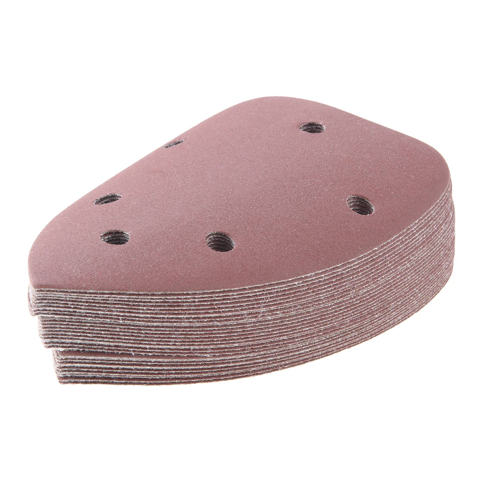 60pcs 6-Hole Triangular Detail Mouse Sander Sandpaper Hook & Loop Sand Sheets for Palm Sander Wood Metal Finishing 240/600 Grit
