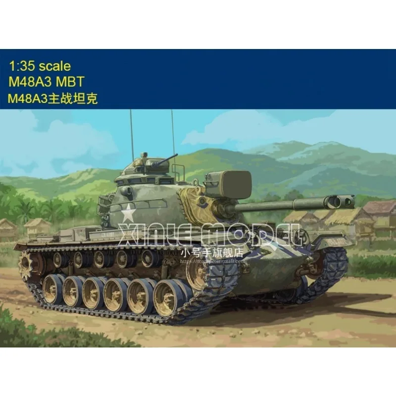 

Trumpeter Plastic Assembled Tank Model Kit 63533 M48A3 MBT 1/35