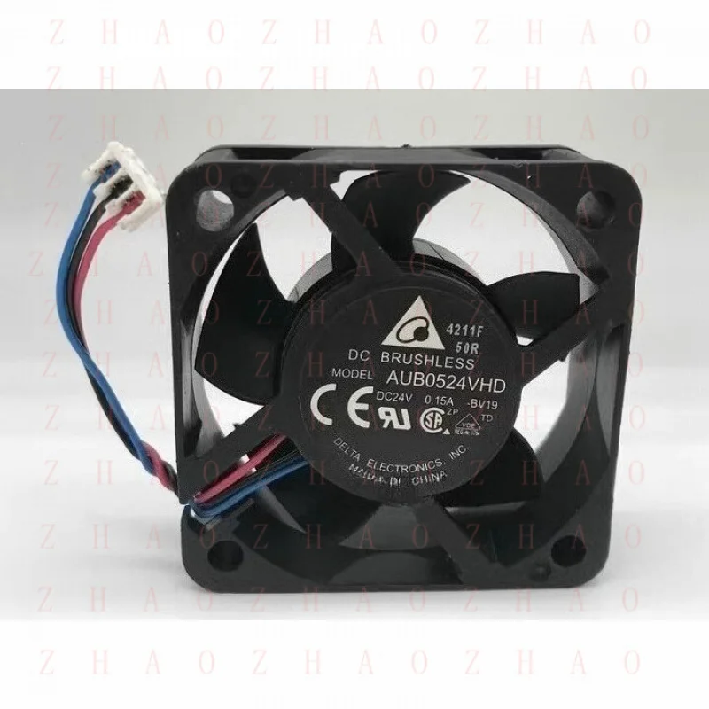 L+ 1pcs for DELTA BRUSHLESS AUB0524VHD MODEL fan DC24V 0.15A 5020 5cm 3wire cooling fan