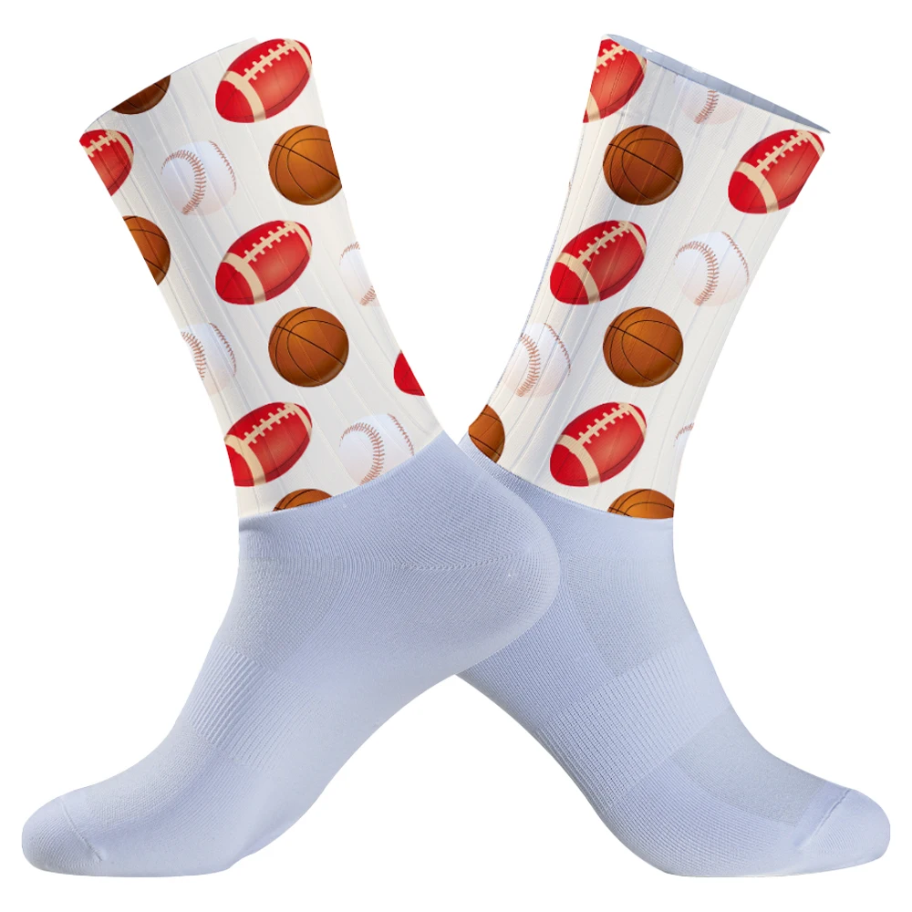 Chaussettes de sport de compression professionnelles pour hommes et femmes, chaussettes de football, chaussettes de course, chaussettes de cyclisme, chaussettes de vélo coordonnantes, chaussettes de sport de rue, nouveau