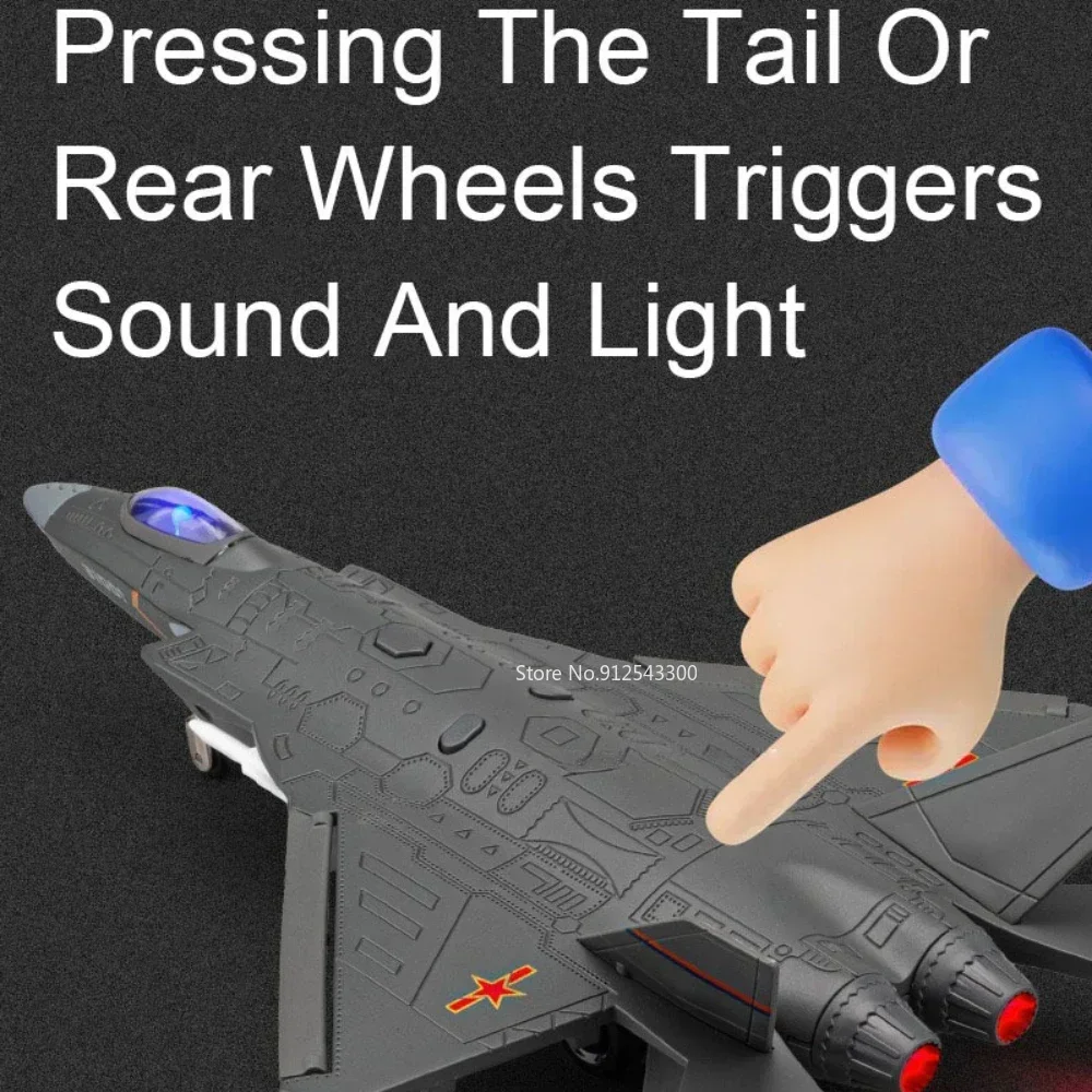1:68 J-31 Stealth Fighter Model Speelgoed Auto Lichte Muziek Militaire Vliegtuigen Legering Diecast Pull Back Vliegtuig Modellen Desktop Ornament Gift