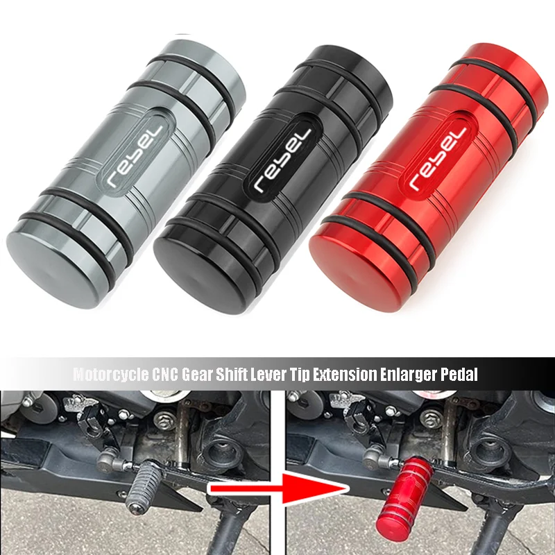 

New Motorcycle Accessories CNC Gear Shift Lever Tip Extension Enlarger Pedal For Honda Rebel CMX 300 500 1100 300Rebel 500