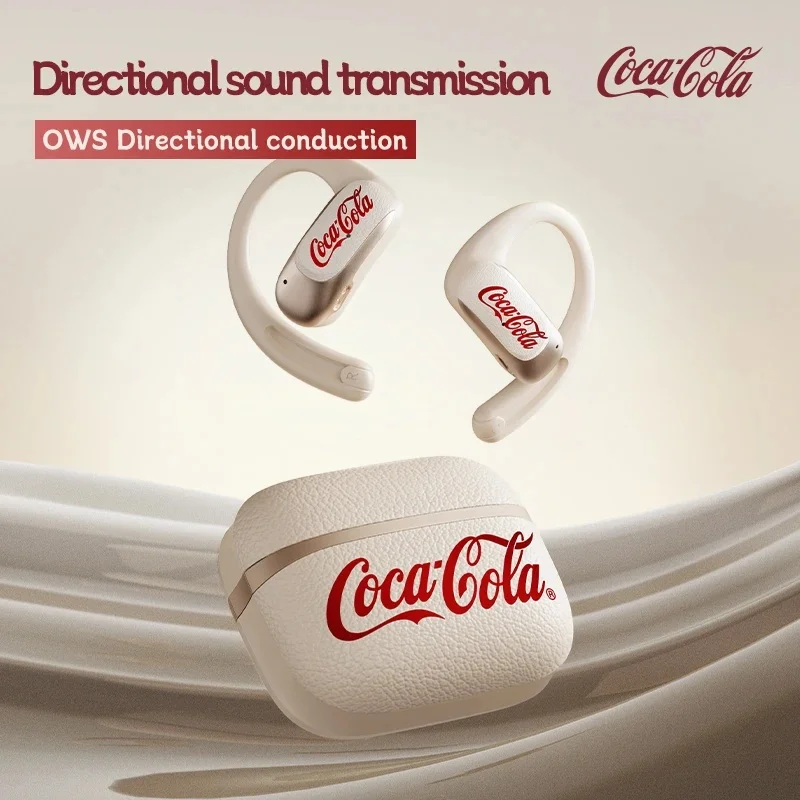 Coca-Cola Authentic T32 Open Ear True Wireless Earbuds 15mm Oval Dynamic Driver Bluetooth 5.4