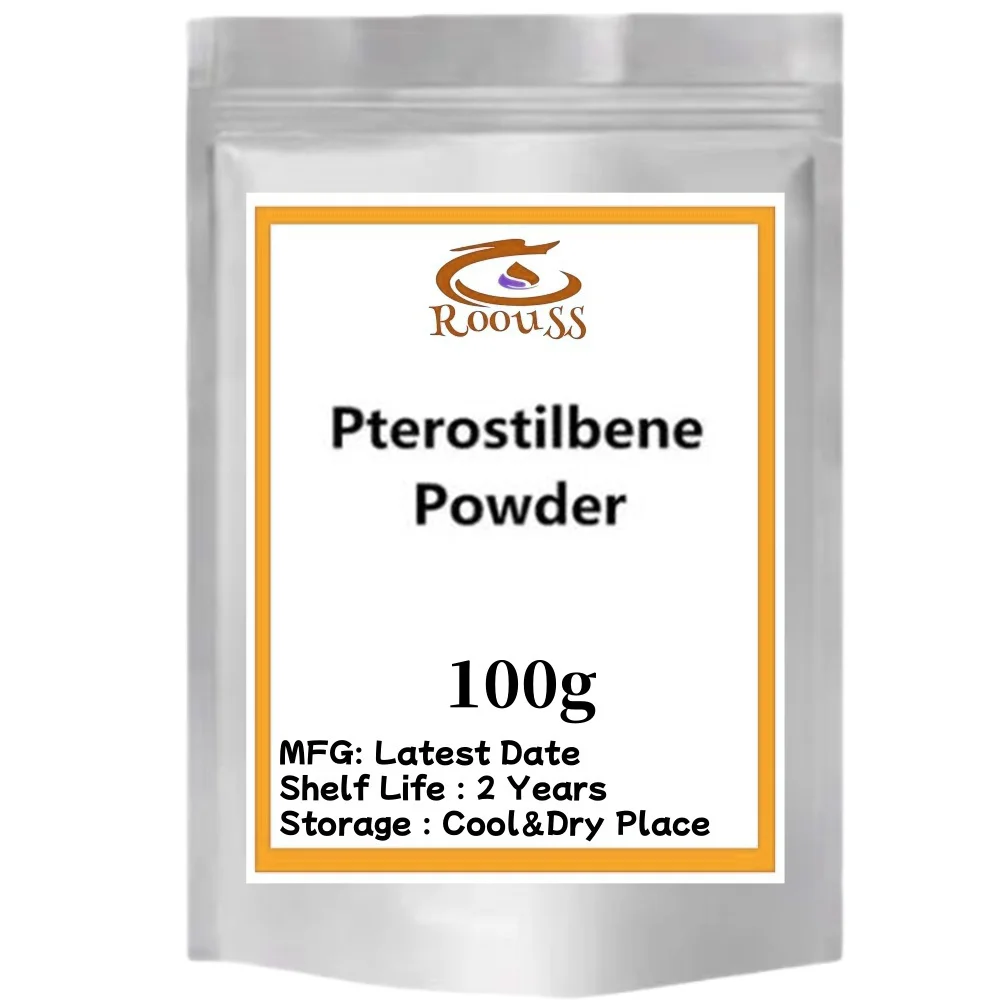 Hot sale 100% Natural Pterostilbene Powder, Anti Aging Cosmetic raw Material skin care free shipping