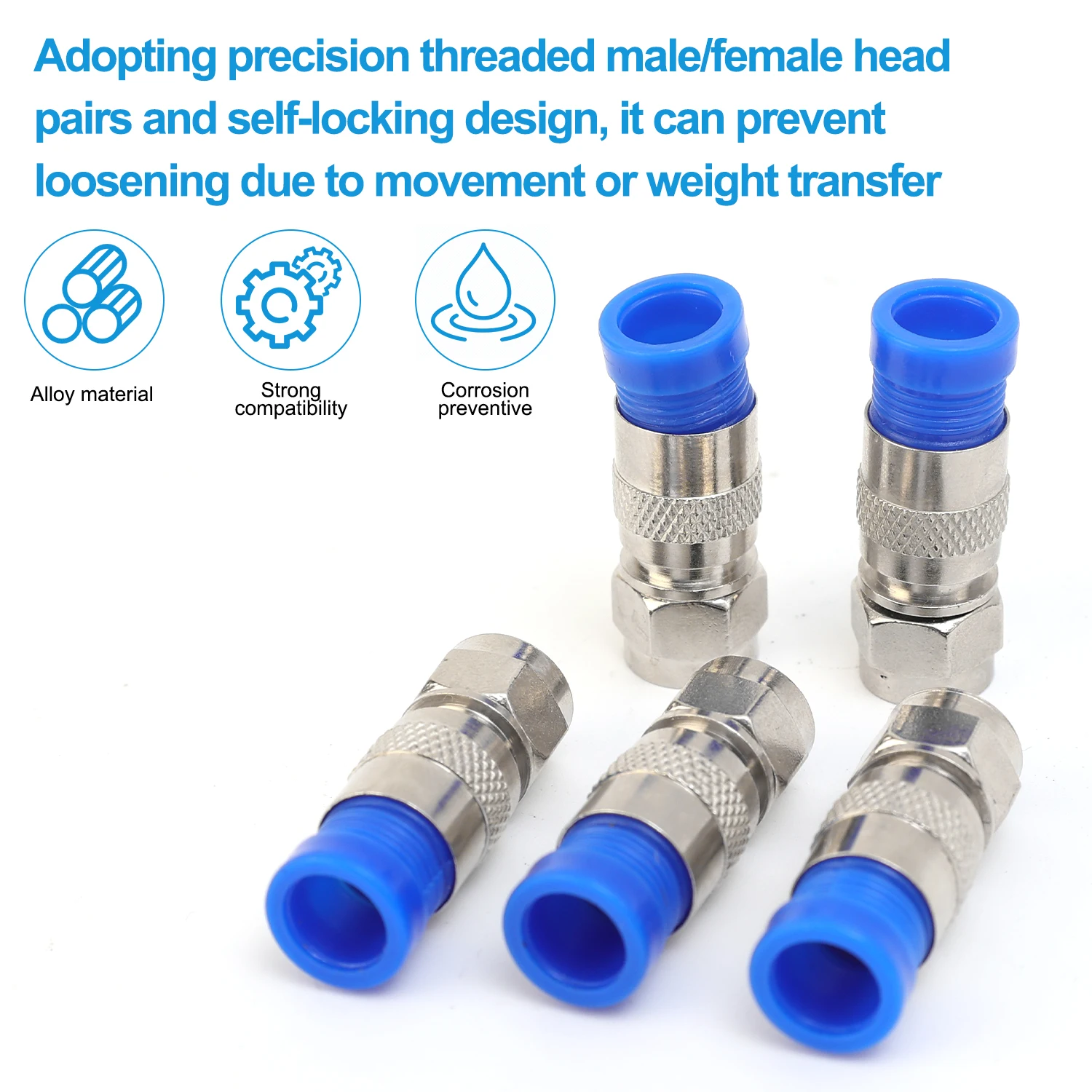 العالمي RG6 ضغط موصلات كابل محوري اتصال مقاوم للماء F ضغط موصل العقص تجريد أدوات أطقم