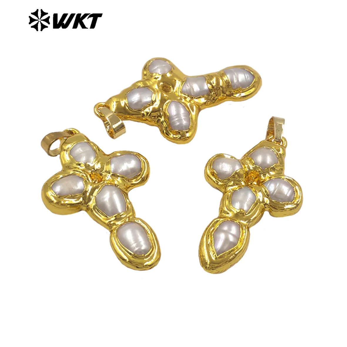 

WT-JP436 Новый стиль, подвеска из натурального пресноводного жемчуга с покрытием из настоящего золота 18 карат для повседневной одежды друзей ACC