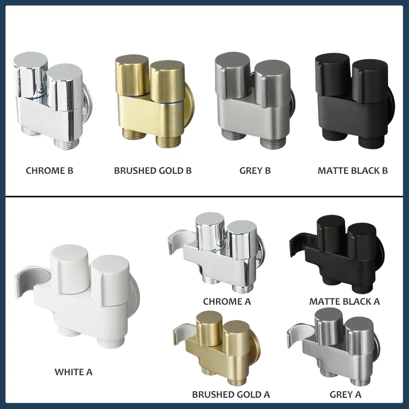 

Brass Washing Machine Faucet Single Cold Double Control Toilet Triangle Valve Point Interface for Home Plumbing