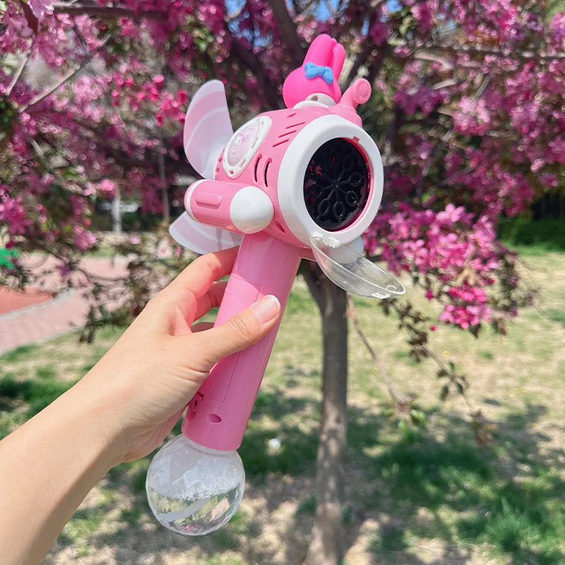 

Sanrio Kuromi Handheld Bubble Machine Melody Fully Automatic Electric Bubble Gun Gun Boys Girls Toys Childrens Gift