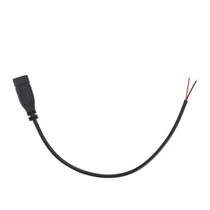 Type C Pigtail Cable Extension Power Cable USB C to 2 Pin Bare Wire Open End Connectors Type C Female Connectors Dropshipping