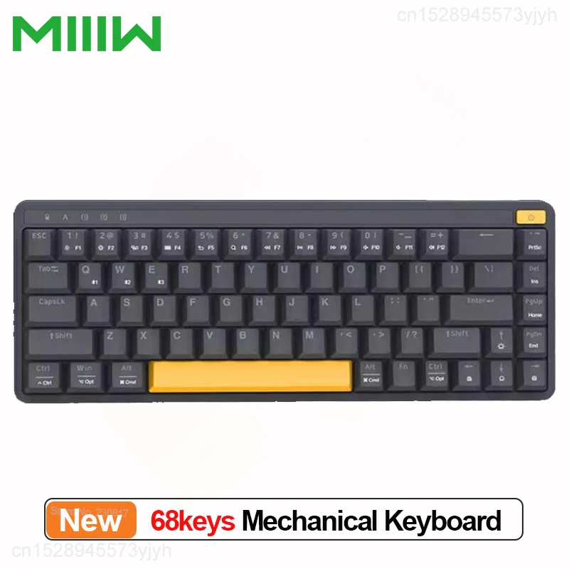 Miiiw لوحة المفاتيح الميكانيكية Z680C 68 مفاتيح السلكية سماعة لاسلكية تعمل بالبلوتوث الوضع المزدوج المحمولة لوحات مفاتيح الألعاب الصغيرة الألعاب مكتب لوحات المفاتيح