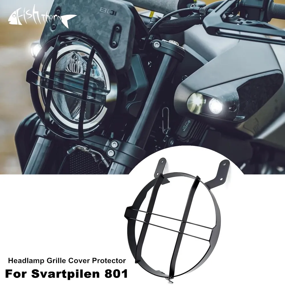 For Husqvarna Svartpilen 801 Svartpilen801 2024 2025 Motocycle Headlight Guard Head Light Grill Cover Protector