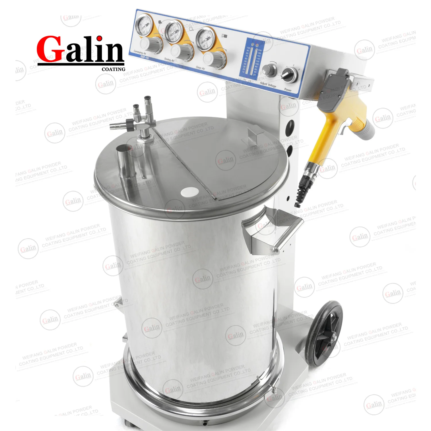 

Electrostatic Powder Coating Spray Machine Equipment System Line Booth Oven Galin ESP 101 Complete With Hopper
