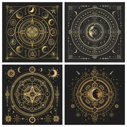 Suede Velvet Tarot Tablecloth Rune Divination Altar Tarot Patch Table Cover For Magicians Daily Board Games Card Pad