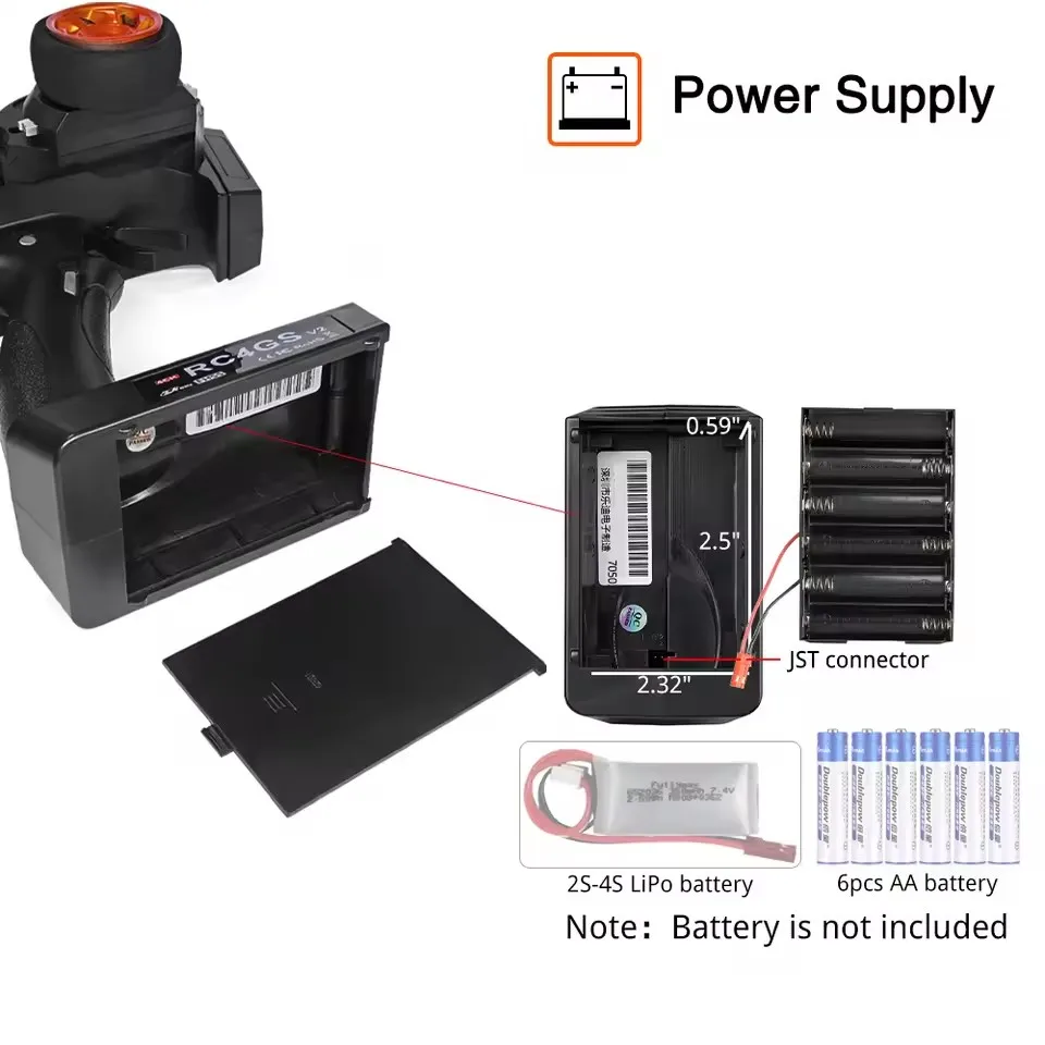 Radiolink RC4GS V3 (V2 Upgrade) 5 Kanalen RC Radio Zender en Ontvanger R6FG Gyro Afstandsbediening voor RC Auto Boot