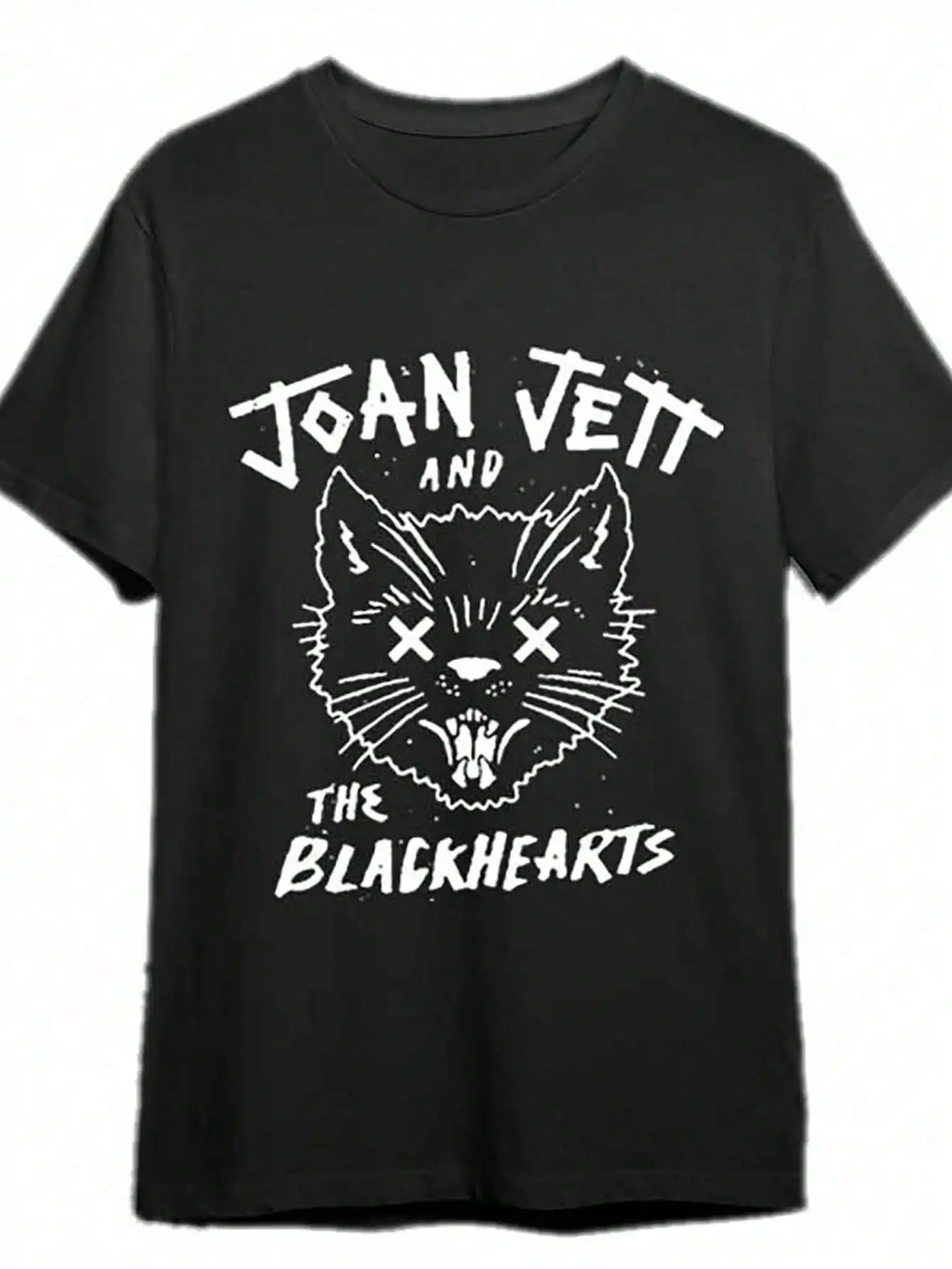 Local Warehouse Easy Care Joan Jett and Blackhearts T-Shirts 180g Printed Pattern Round Neck Hot Style Short Sleeves