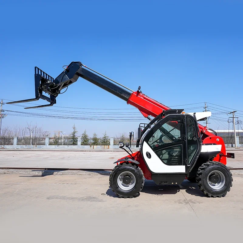 Customized New Industrial-Grade Telescopic Handler Rough Terrain Forklift Diesel Engine 4x4 Wheel Drive For Efficient Constructi