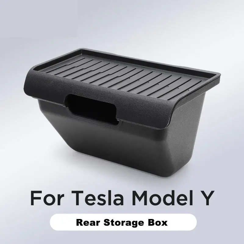 Per Tesla Model Y 2021-2024 Scatola portaoggetti centrale posteriore I sedili conducente e passeggeri sotto il sedile Scatola della spazzatura Accessori auto