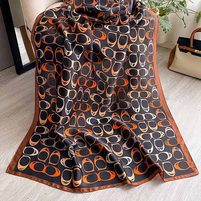 

180X90CM Luxury Summer Women Scarf Carriage Quality Soft Silk Scarves Female Shawls Foulard Beach Cover-Ups Wraps Ladies Bandana