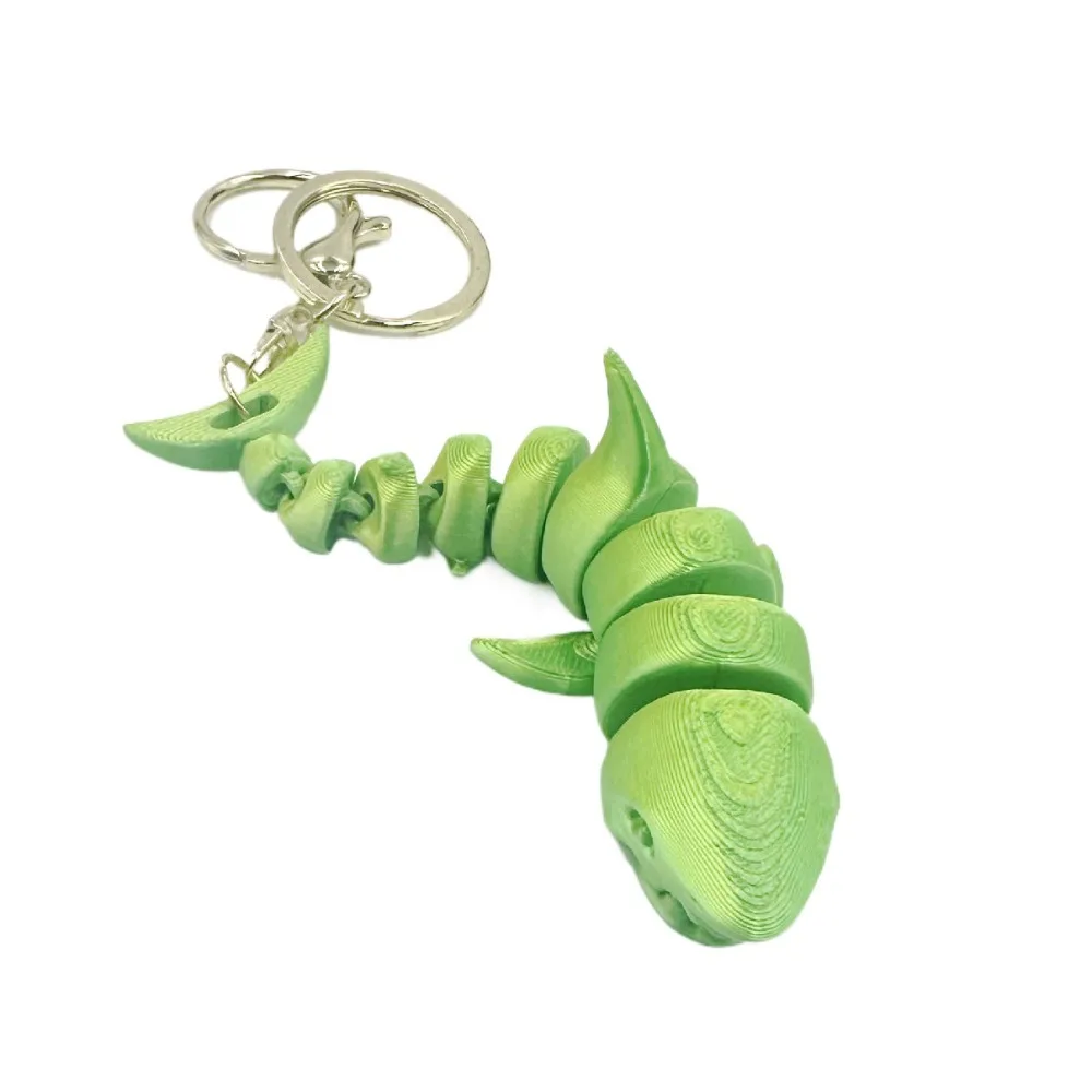 Llavero de Ballena Impreso en 3D PLA, Multiarticulado y Móvil, Figura de Animales Impresa en 3D, Adornos, Artesanía Animal, Llavero de Tiburón Realista