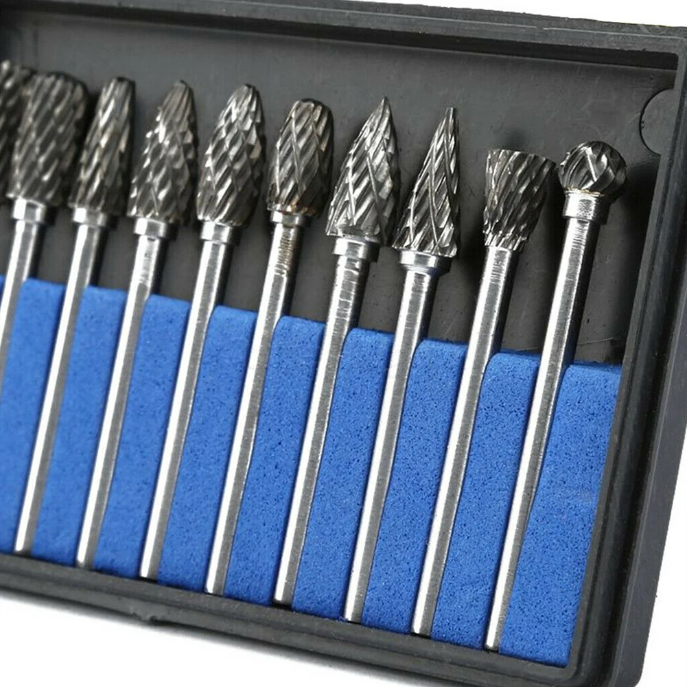 for carbide Rotary Files Complete set of 10 burrs designed specifically for various material applications  for