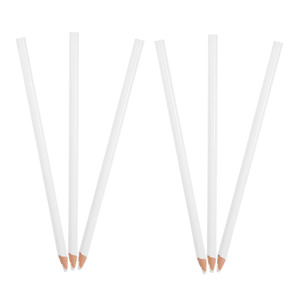 

6pcs White Artistic Drawing Pens for Glass Ceramic Fabric Marking Writing Pencils Sewing Woodworking