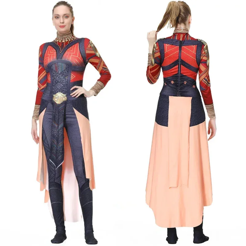 En Stock, disfraz de Wakanda Forever Okoye, mono, trajes, traje de fiesta de Carnaval de Halloween para mujer, ropa de mujer ukh