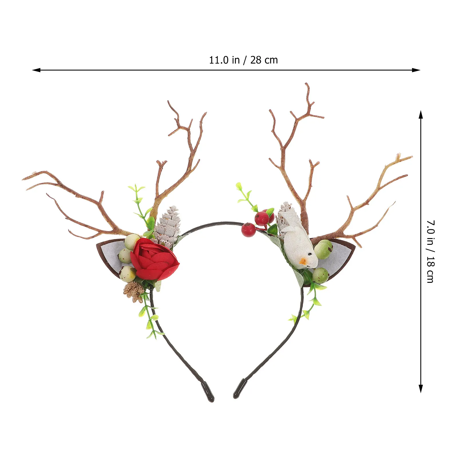 1Pcs Twig Antler Hair Hoop Show Antler Headband Unique Lovely Design for Festivals Deer Horn Hair Hoop Halloween Headband