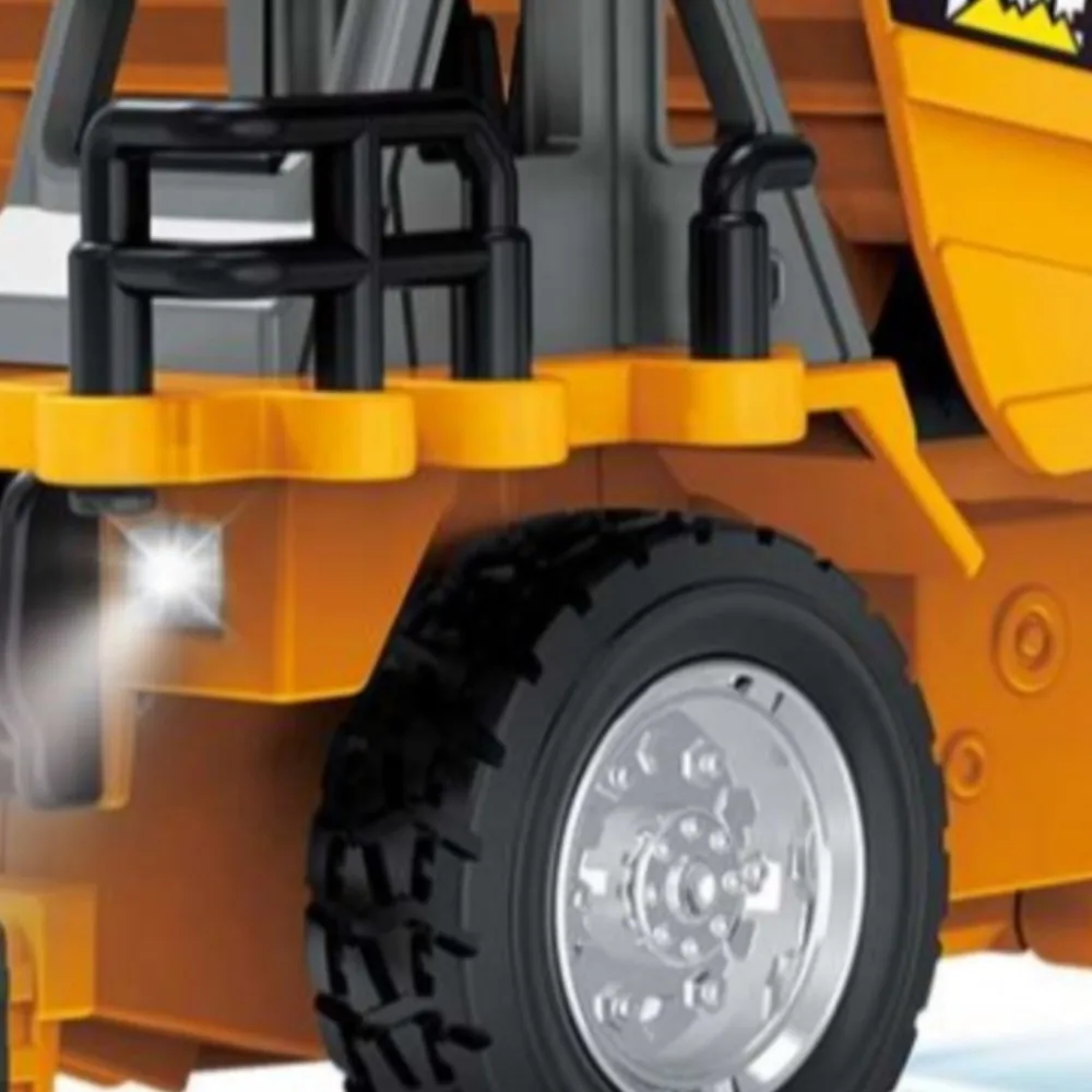 

Micro 1:64 Remote Control Dump Truck HG4 431 Mini RTR Alloy RC Mining Cars Electric Construction Vehicles Model Gift for Boys