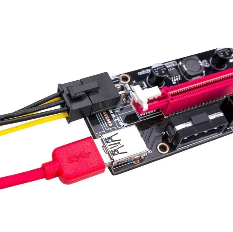 بطاقة مهايئ USB 3.0 PCI-E Riser, VER 009S, Express 1x, 4x, 8x, 16x, موسع Pcie, SATA, 15Pin إلى 6 Pin Power