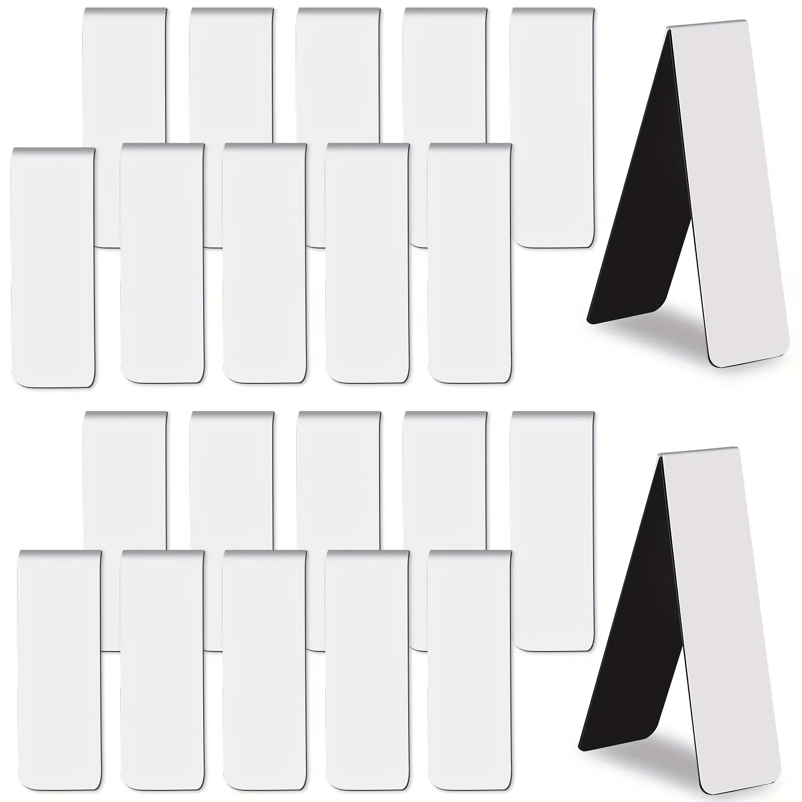 15/30 Pcs Sublimation Magnetic Bookmarks Blank Clips Magneti