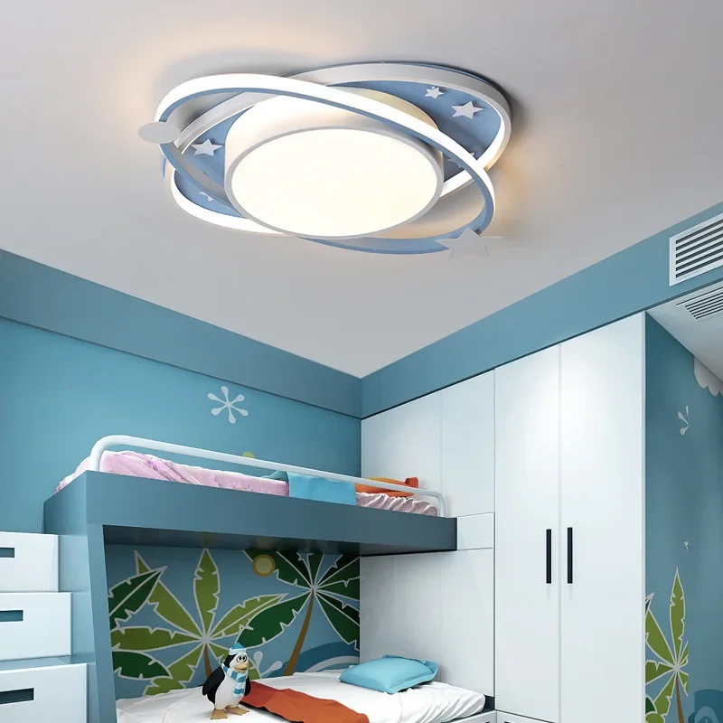 

Cartoon Nursery Kids Ceiling Light Oval Blue creative personality lamp For Children's Room Girls Boys Bedroom Light Led Lighting