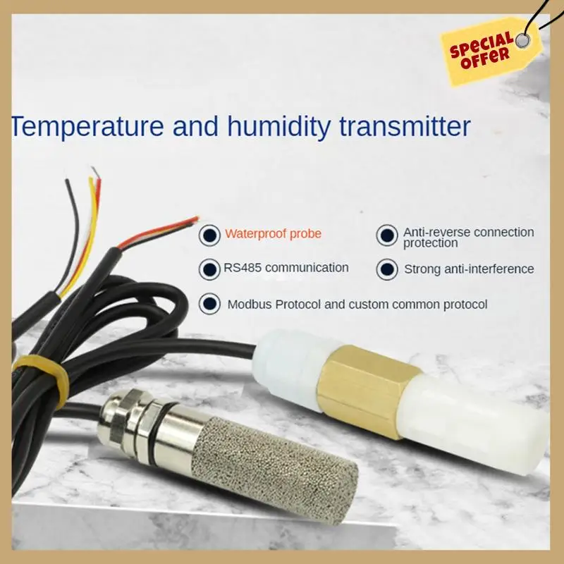 DC5-28V RS485 Датчик температуры и влажности Modbus XY-MD03 Коллектор температуры и влажности - металлическая головка, простая в использовании