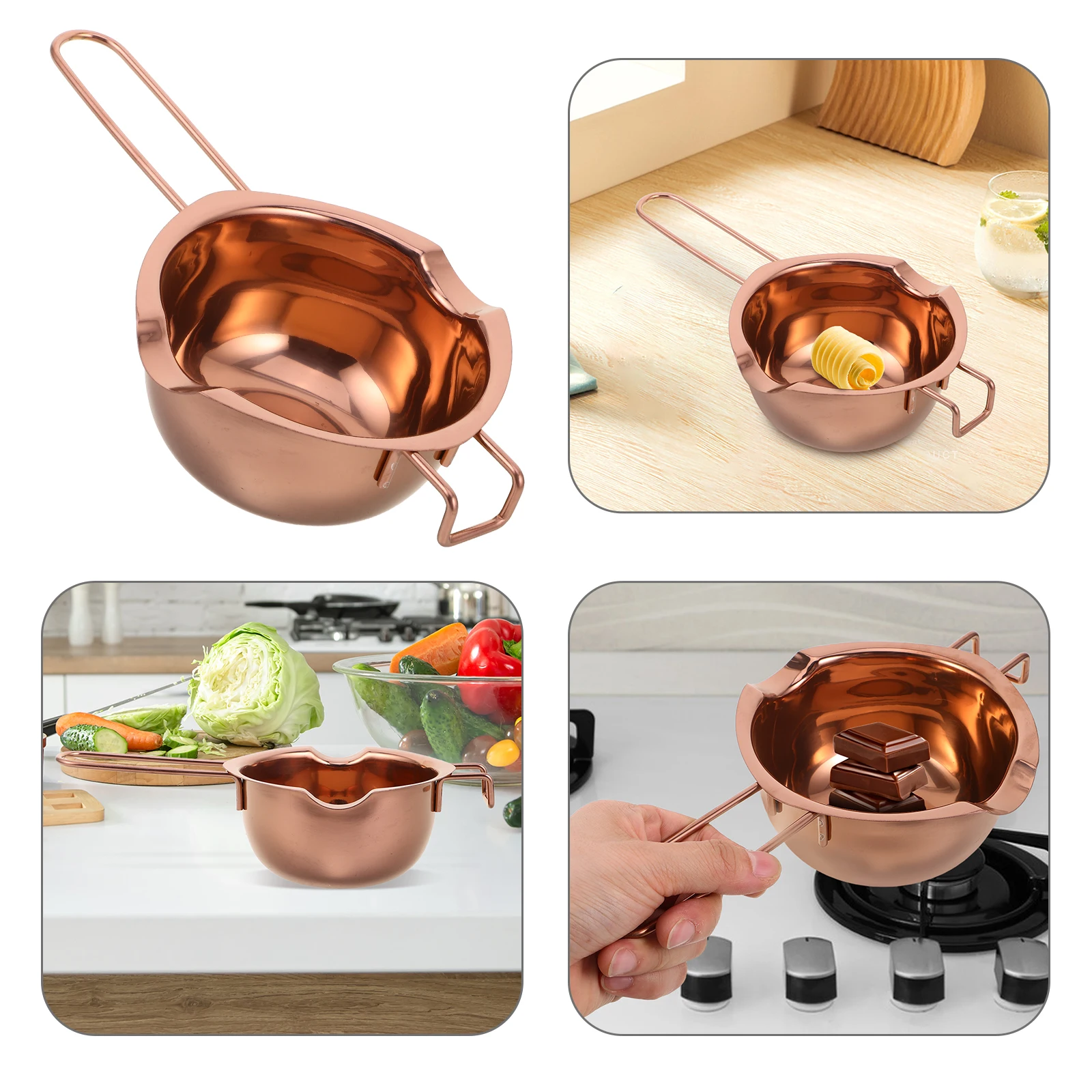 

Melting Bowl Stainless Steel Candy Pots Home Cheese Chocolate DIY Butter Heating Household Wax Pots Kitchen Bar Supplies