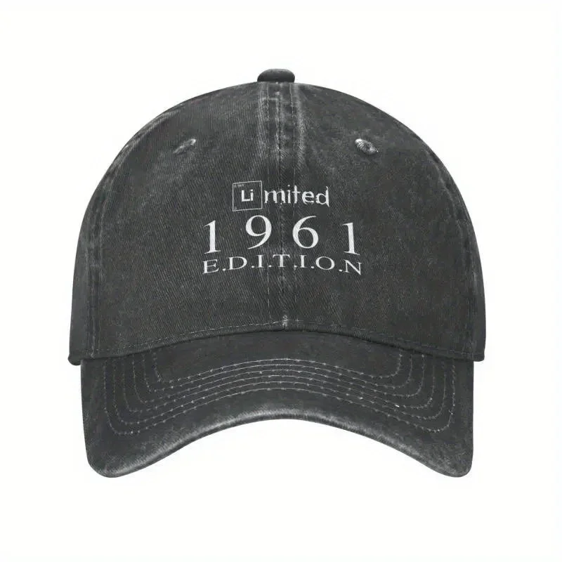 2025 NEW Classic Limited Edition 1961 Baseball Cap For Men And Women, Adjustable Gift For Father, Outdoor Headwear