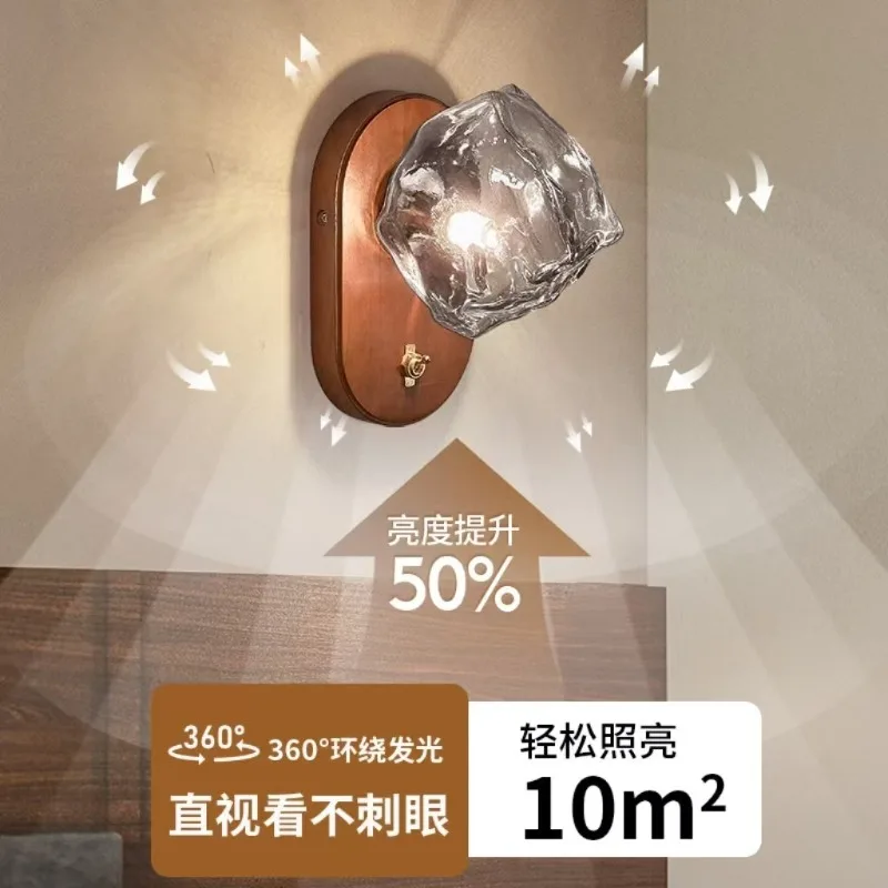 Estilo medieval lâmpada de parede cabeceira retro criativo cubo gelo simples sala estar entrada estrada atmosfera decorativa lâmpada