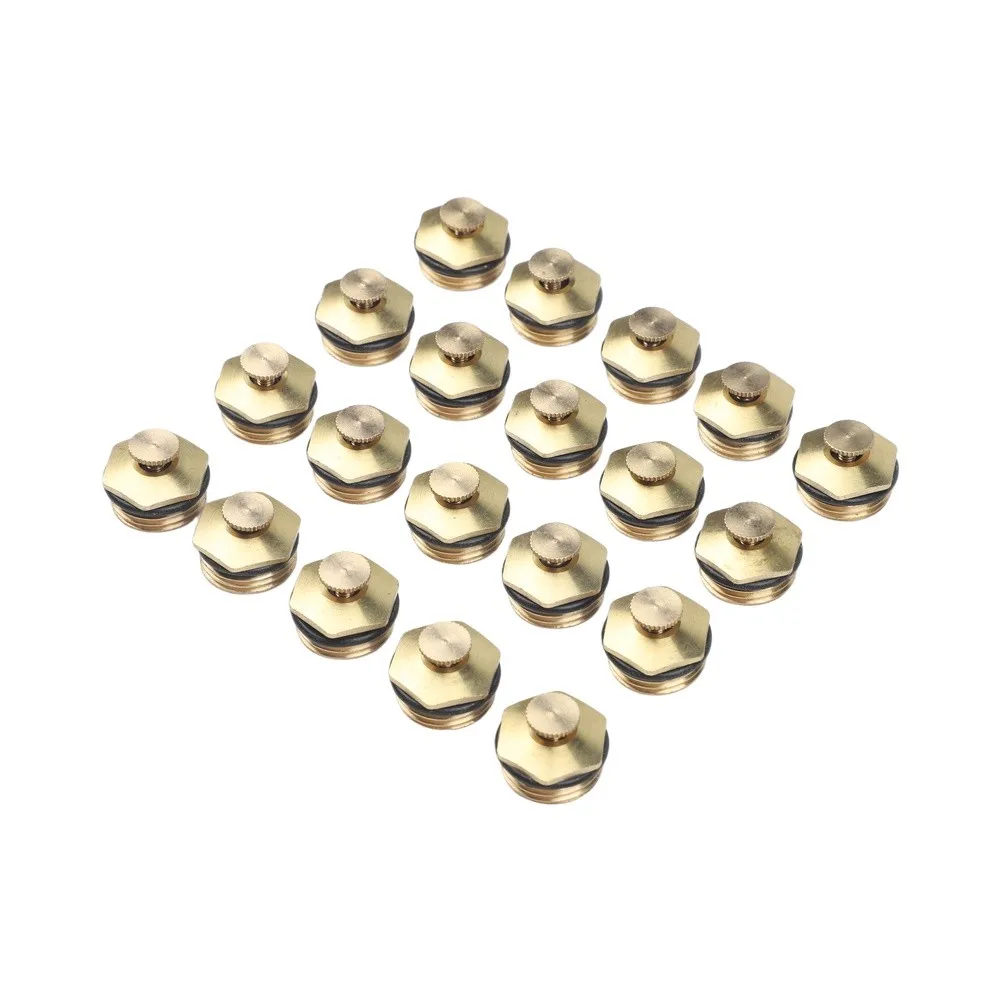 8 Brass Adjustable Nozzle Sprinkler Heads Providing 360 Degree Spray for Garden Irrigation and Small Lawn Watering Systems