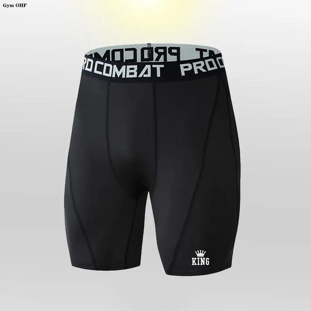 King Compression Shorts Men Running Gym Summer Quick-Drying Skinny Workout Fitness Mens Sport Tights Rashgard