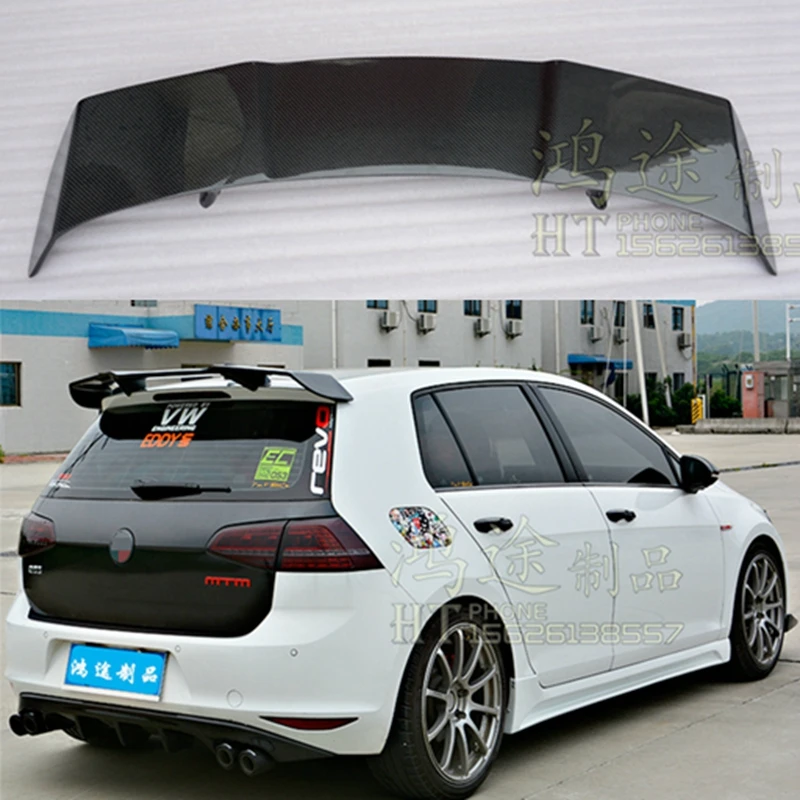 

For Volkswagen Golf 7/7.5 GTI RLine modified carbon fiber spoiler special fixed wind wing top wing 2014-2018