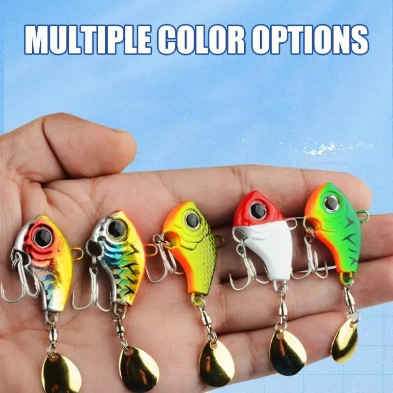 

M5TC 5Pcs Spinner Fishing Lures with Hook Hard Metal Spinner Baits Fishing Accessory
